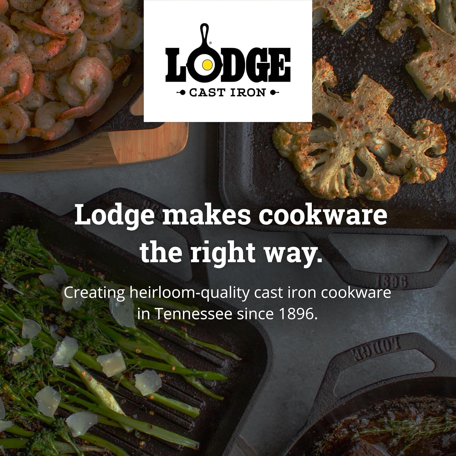 Lodge 12.5 x 8 Inch Enamel Cast Iron Grill Pan - Dual Assist Handles - Use in the Oven, on the Stove, on the Grill, or Over a Campfire - Red - Image 7