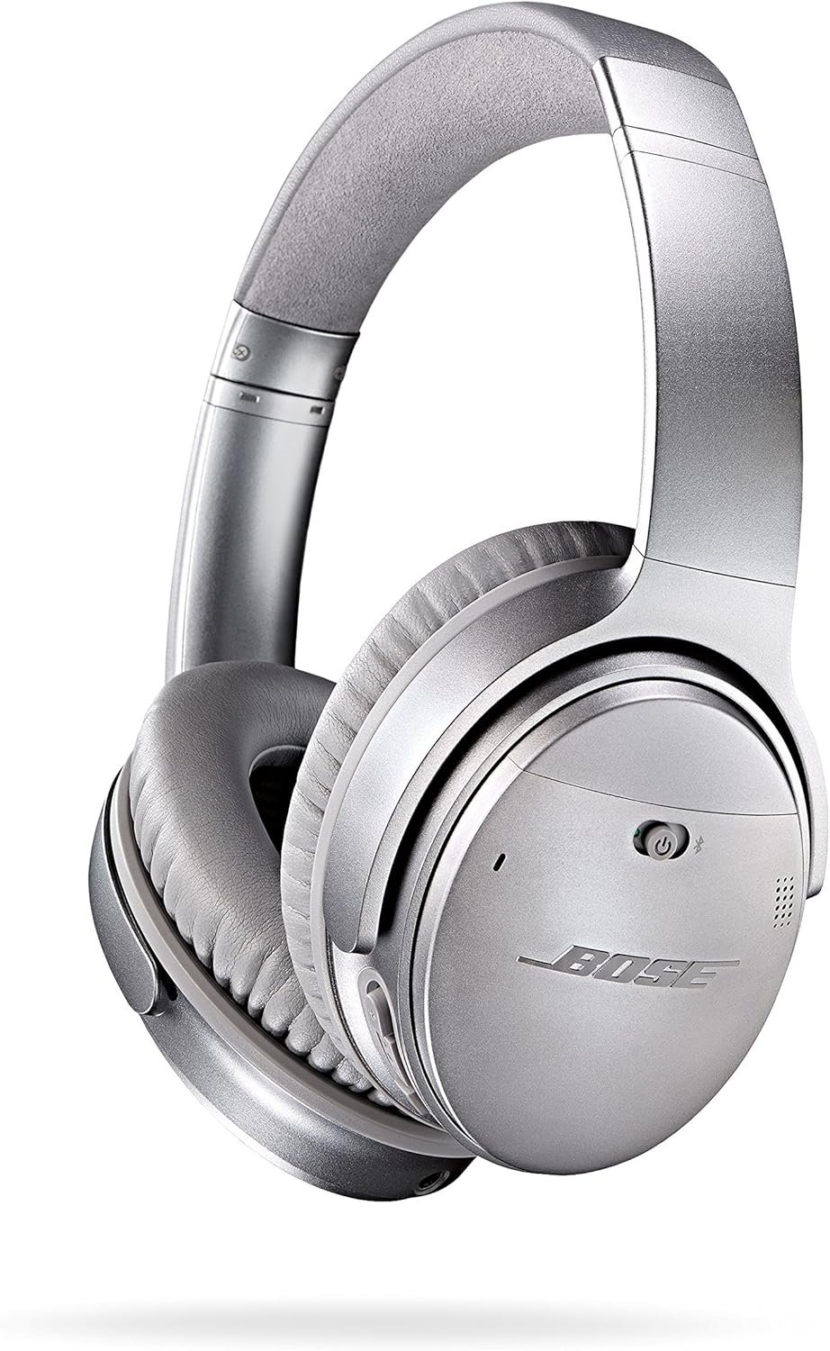 Bose QuietComfort 35 (Series I) Wireless Noise Cancelling Headphones - Silver (Renewed)
