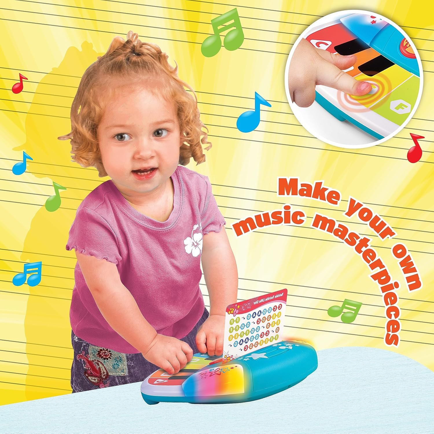 HAP-P-KID Magic Touch Baby Piano, Toddler Music Toy, Infant Touch Sensor Musical Instrument, Switch Between Xylophone, Kids Play Fun Gifts for 9 12 18 24 Month, 1 2 3 Year Old Boys Girls - Image 3
