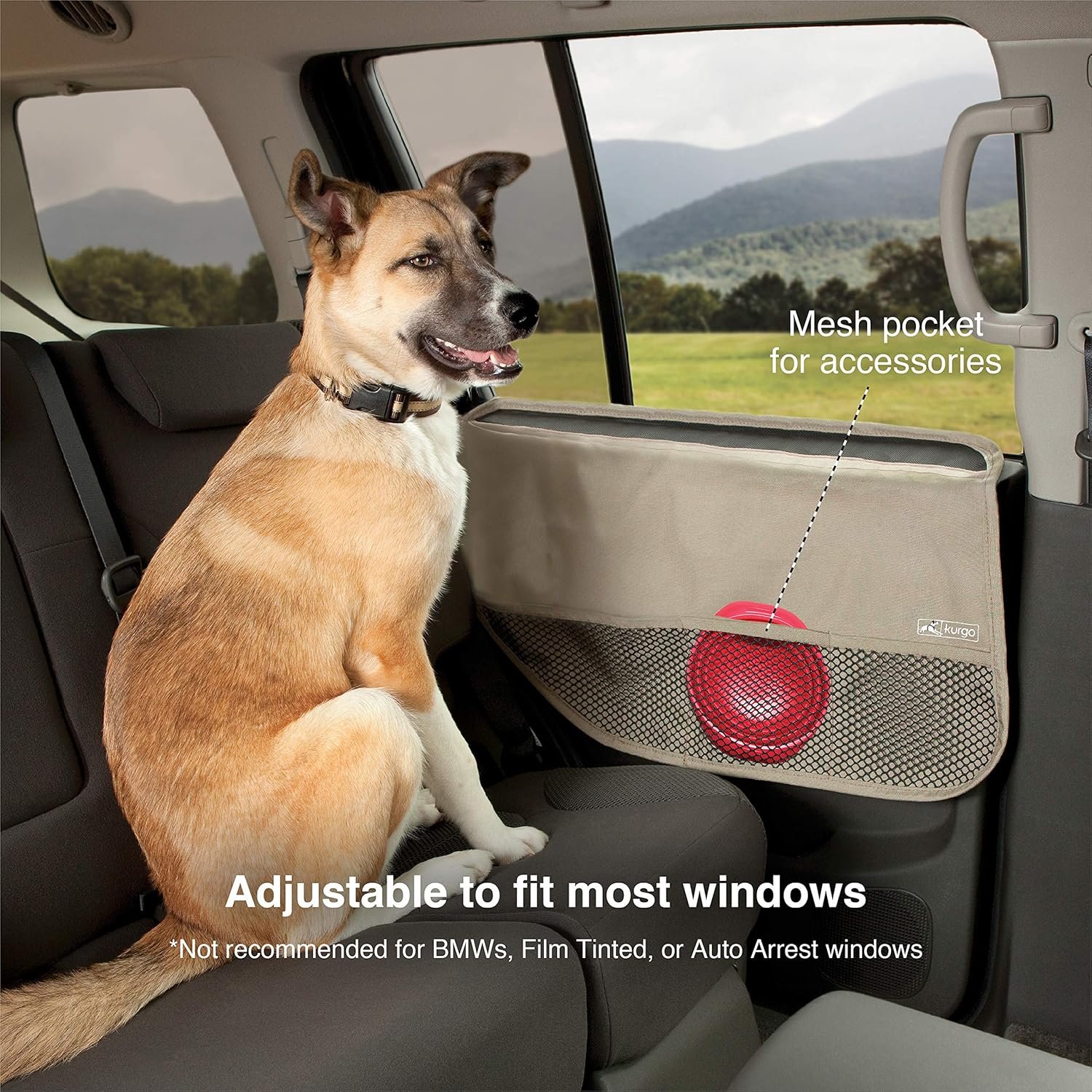 Kurgo Rover Car Door Guard - Interior Scratch Blocker - Paw Scratch Barrier - Waterproof Door Shield - Durable Rufftex Edging - Car Guard - Universal Fit for Most Cars - Hampton Sand - Image 2