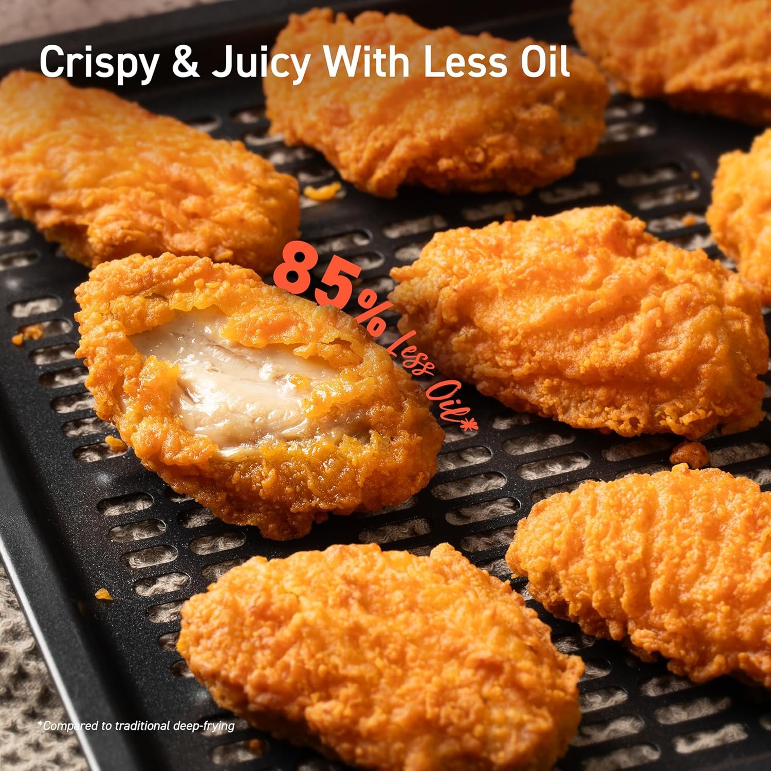 COSORI 11-in-1 Air Fryer Oven , 13Qt Small Footprint Airfryer combo with Rotisserie, Toast, Bake, Roast, Reheat Functions and more, Recipe Book & 6 Accessories Included, Perfect for Small Contertop - Image 5