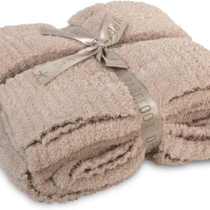 Barefoot Dreams CozyChic Throw Blanket - Stone