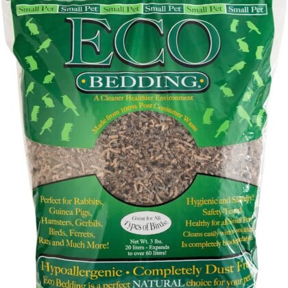 ECO BEDDING 99% Dust-Free Paper Bedding for Small Pets and Birds, Eco Natural, 1.5 lb - Safe, Clean, Ideal Nesting & Burrowing Material for Comfort