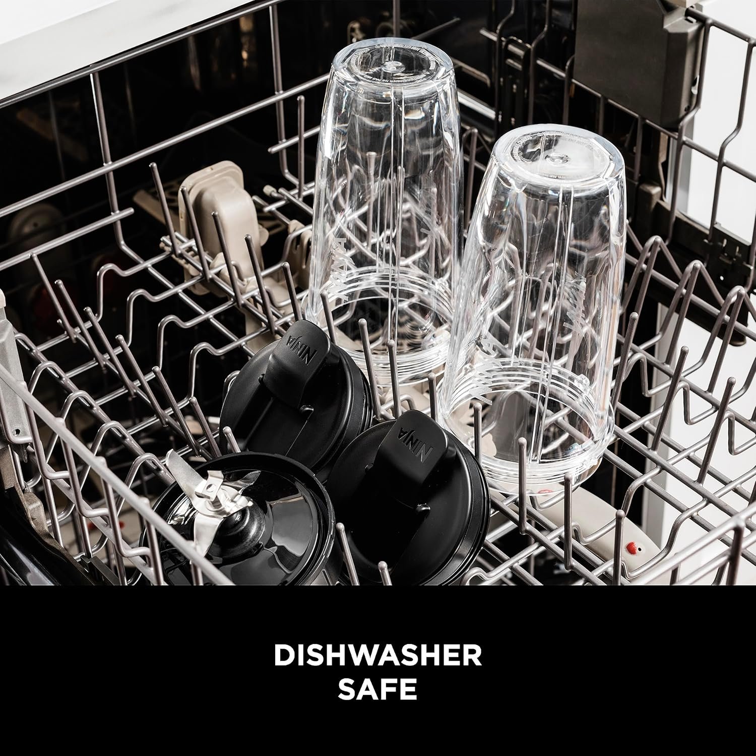 Ninja Fit Compact Personal Blender, Portable Blender for-Smoothies, Shakes, Food Prep, and Frozen Blending, 700-Watt Base, (2) 16-oz. Cups and Spout Lids, Black QB3001SS - Image 7