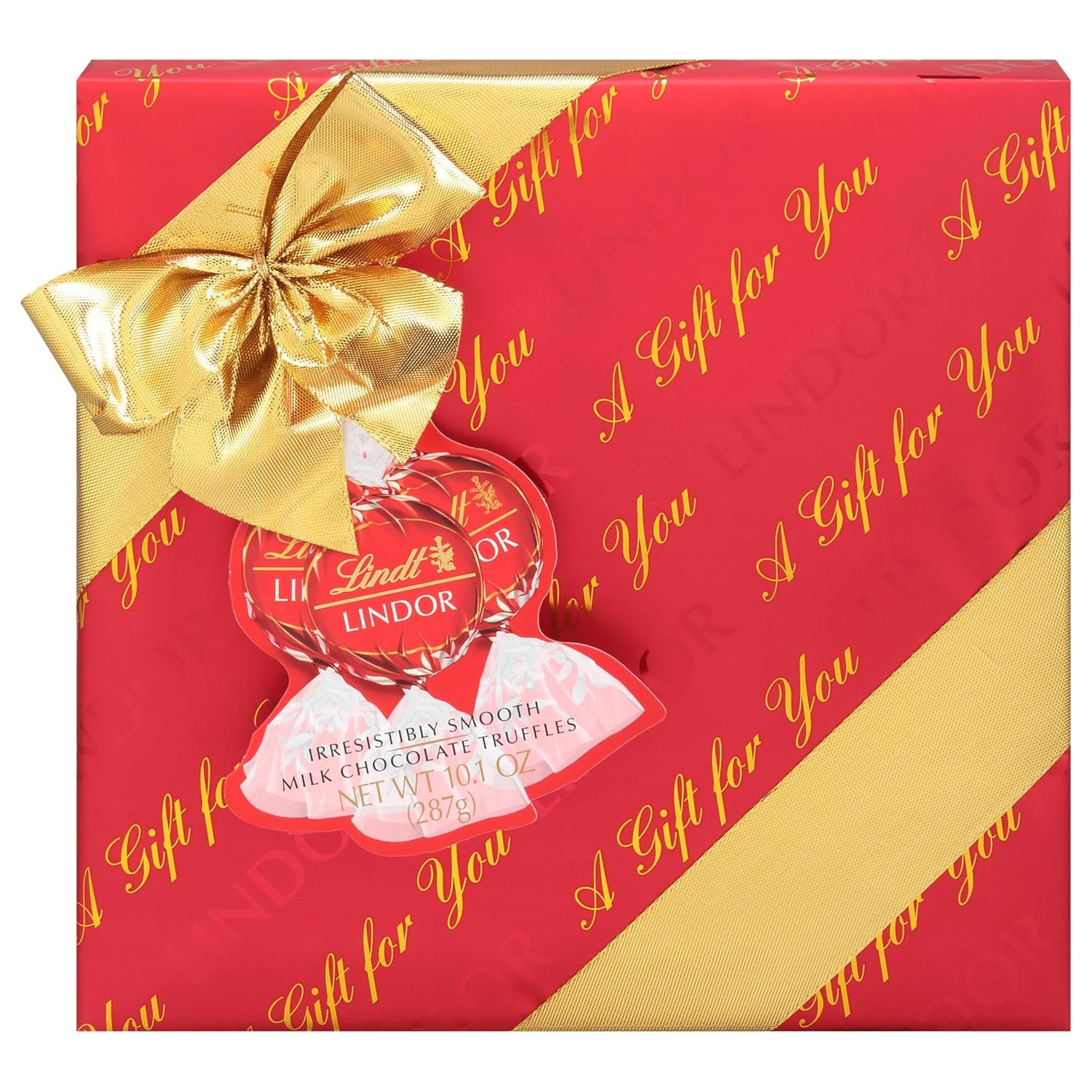 Lindt LINDOR Holiday Milk Chocolate Candy Truffles Wrapped Gift Box, Milk Chocolate with Smooth, Melting Truffle Center, 10.1 oz. - Image 6