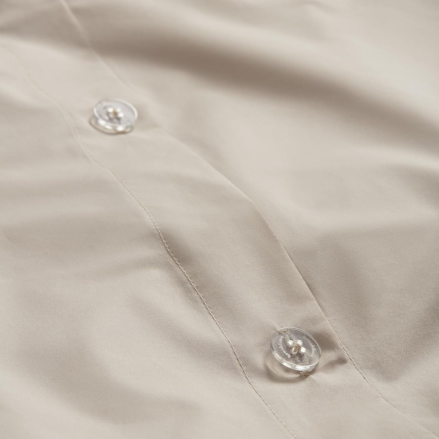 Brooklinen Luxury Sateen Duvet Cover - 100% Cotton, Full/Queen Size in Pebble with Extra-Long Corner Ties and Button Closure| Best Luxury Sheets - Image 3