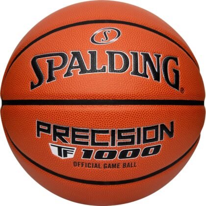 Spalding Precision TF-1000 Indoor Game Basketballs, Dry Grip Microfiber Composite Cushioned Cover, High School Approved
