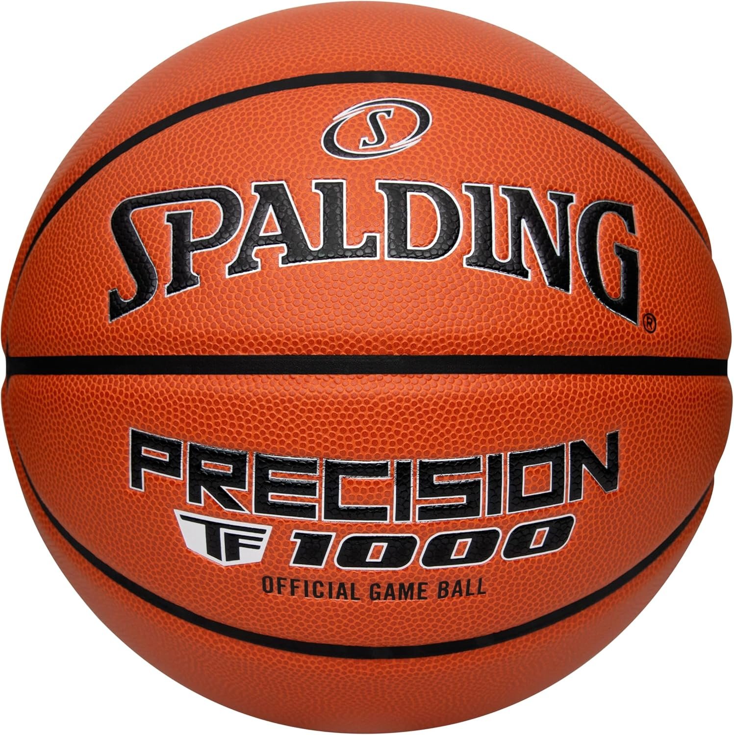 Spalding Precision TF-1000 Indoor Game Basketballs, Dry Grip Microfiber Composite Cushioned Cover, High School Approved
