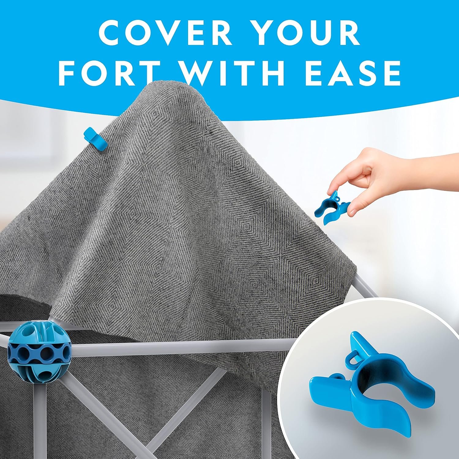 National Geographic Indoor Fort Building Kit - 225 Pieces for Creative Play, STEM Building Toys for Kids Ages 6-12, Blanket Fort (Amazon Exclusive) - Image 7