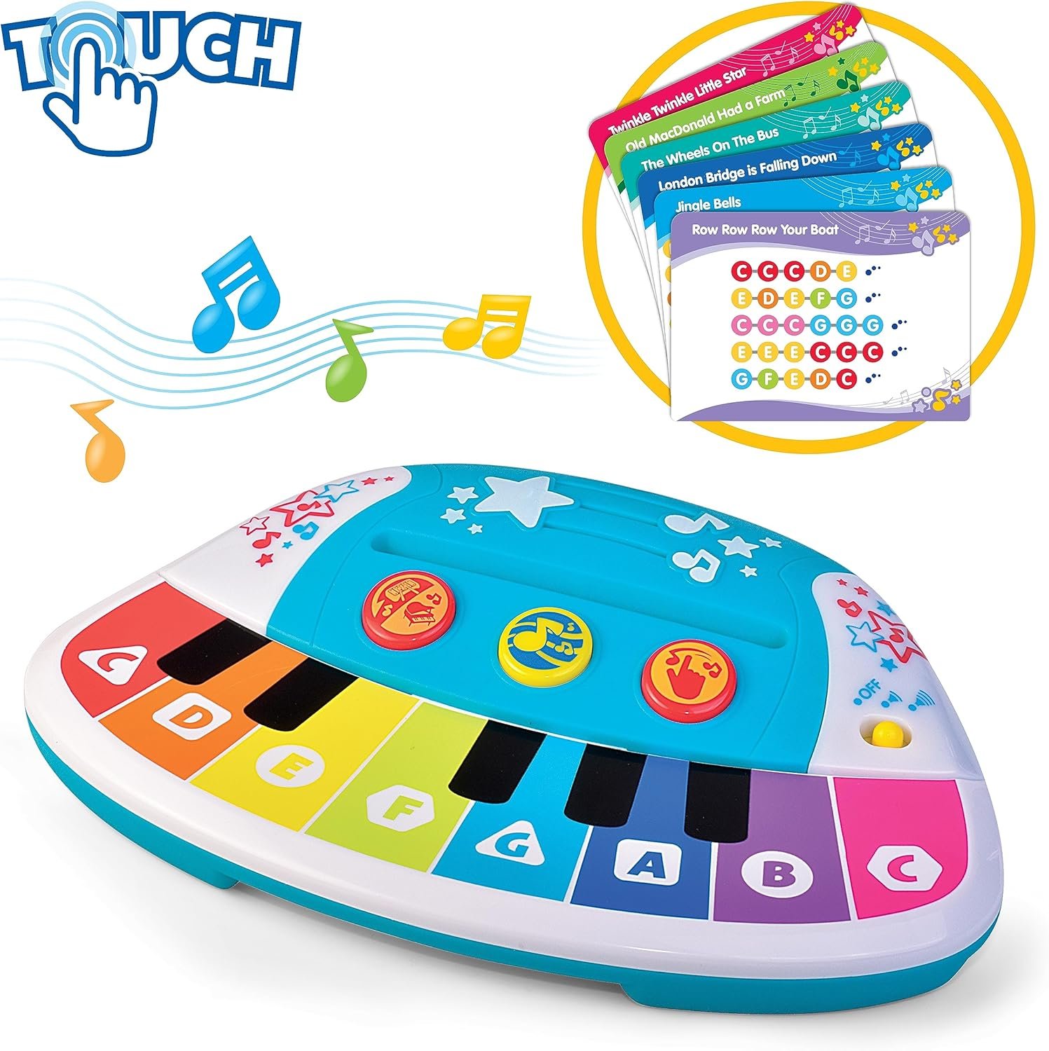 HAP-P-KID Magic Touch Baby Piano, Toddler Music Toy, Infant Touch Sensor Musical Instrument, Switch Between Xylophone, Kids Play Fun Gifts for 9 12 18 24 Month, 1 2 3 Year Old Boys Girls - Image 4