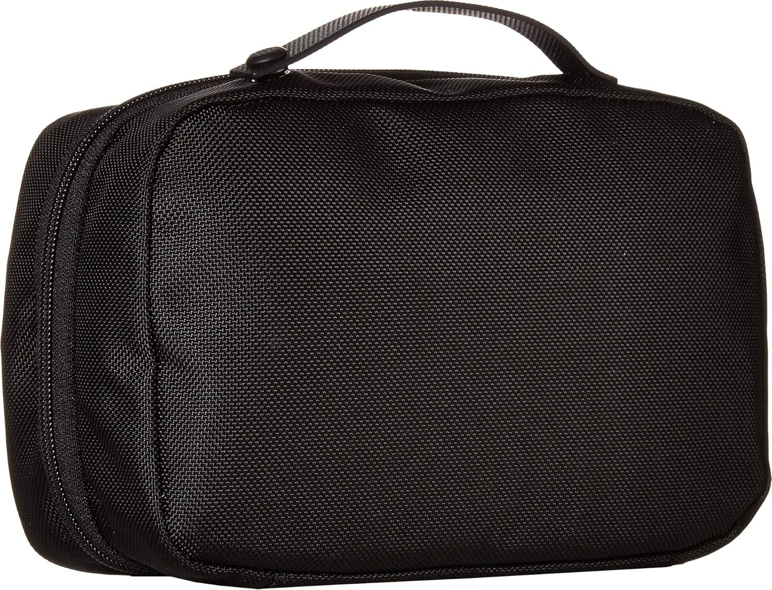TUMI Alpha Split Travel Kit - Compact Toiletry Bag for Men & Women - Features Removable Leather Handle & 3 Zip Pockets - Black - Image 4