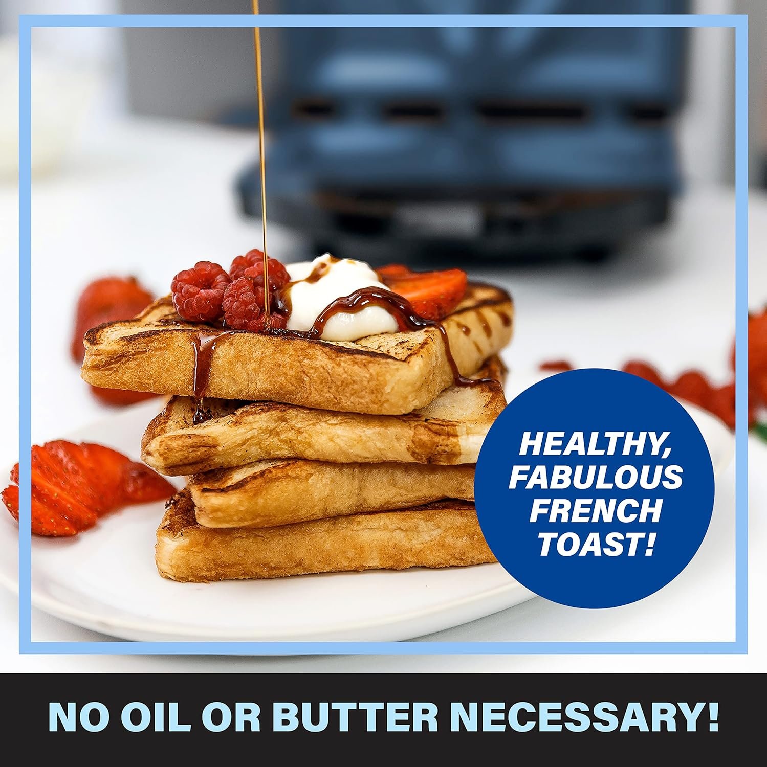 Granitestone Sandwich Maker, Toaster & Electric Panini Grill with Ultra Nonstick Mineral Surface - Makes 2 Sandwiches in Minutes with Virtually No Clean Up, with Easy Cut Edges and Indicator Lights - Image 6