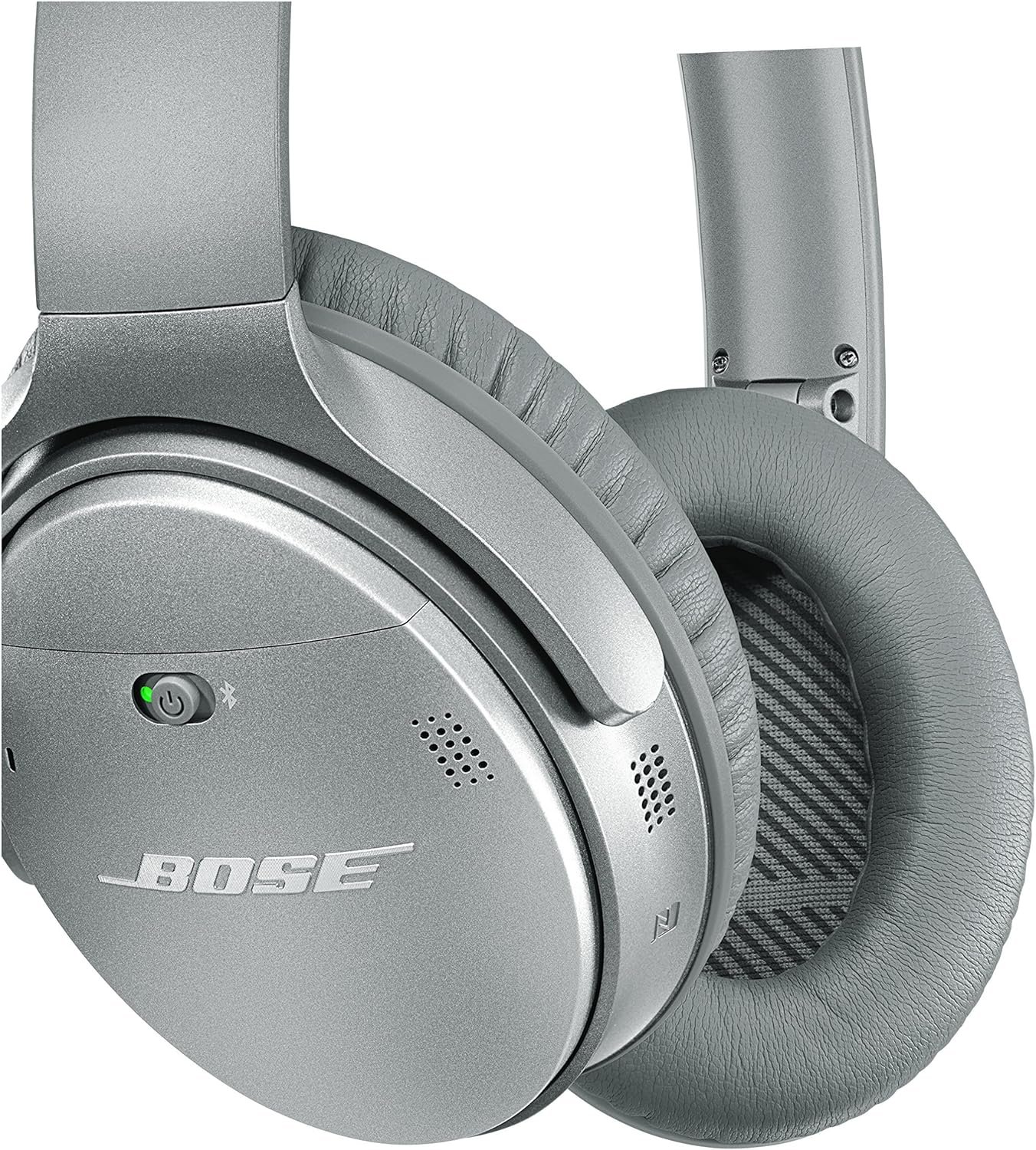 Bose QuietComfort 35 (Series I) Wireless Noise Cancelling Headphones - Silver (Renewed) - Image 3