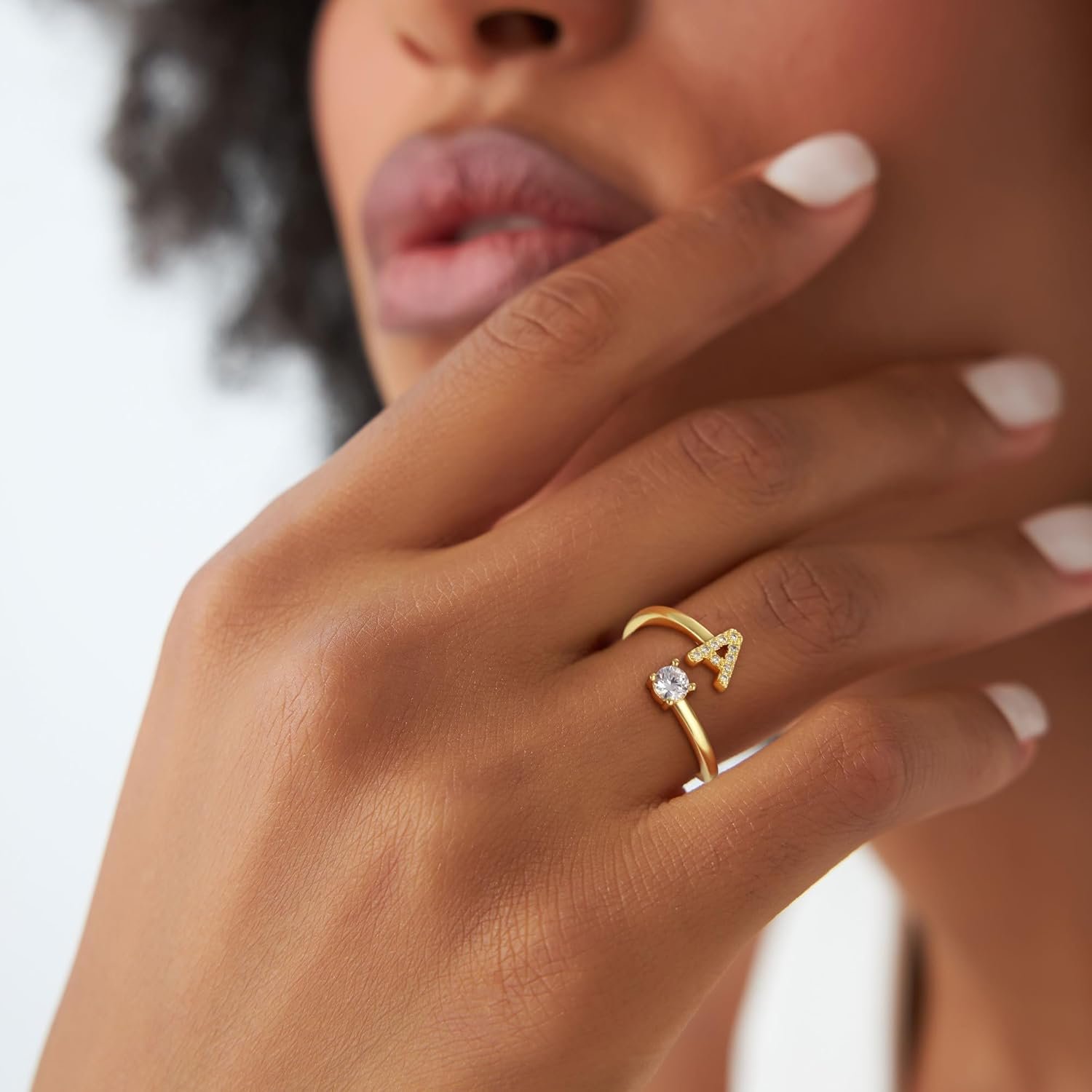 Valentines Day Gifts for Kids Teen Girls - Initial Rings, Dainty 14K Gold Plated Adjustable Letter Rings Teen Girls Gift Trendy Stuff Non Tarnish Ring Birthday Valentines Day Gifts Jewelry - Image 5