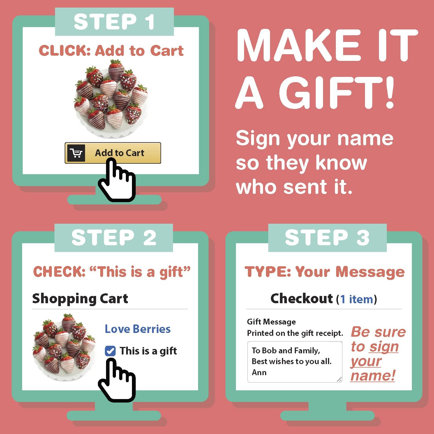 A Gift Inside 18 Berry Bites Milk Dark White Chocolate Covered Strawberries (Fun Size) - Image 6