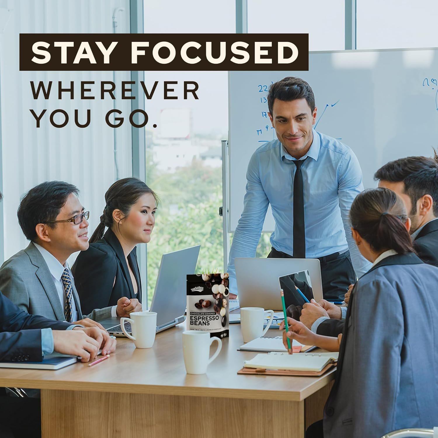 Snackathon Dark Chocolate Covered Espresso Beans, 7 OZ Resealable Bag, Made in USA, Rich & Bold Gourmet Candy Snack for Coffee Lovers - Image 7