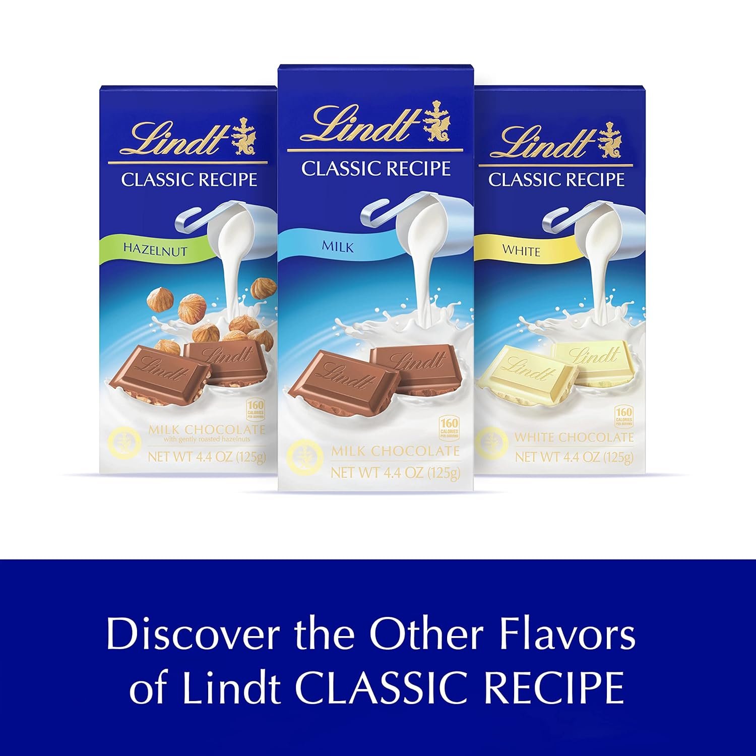 Lindt CLASSIC RECIPE Hazelnut Milk Chocolate Bar, Milk Chocolate Candy, 4.4 oz. (12 Pack) - Image 5