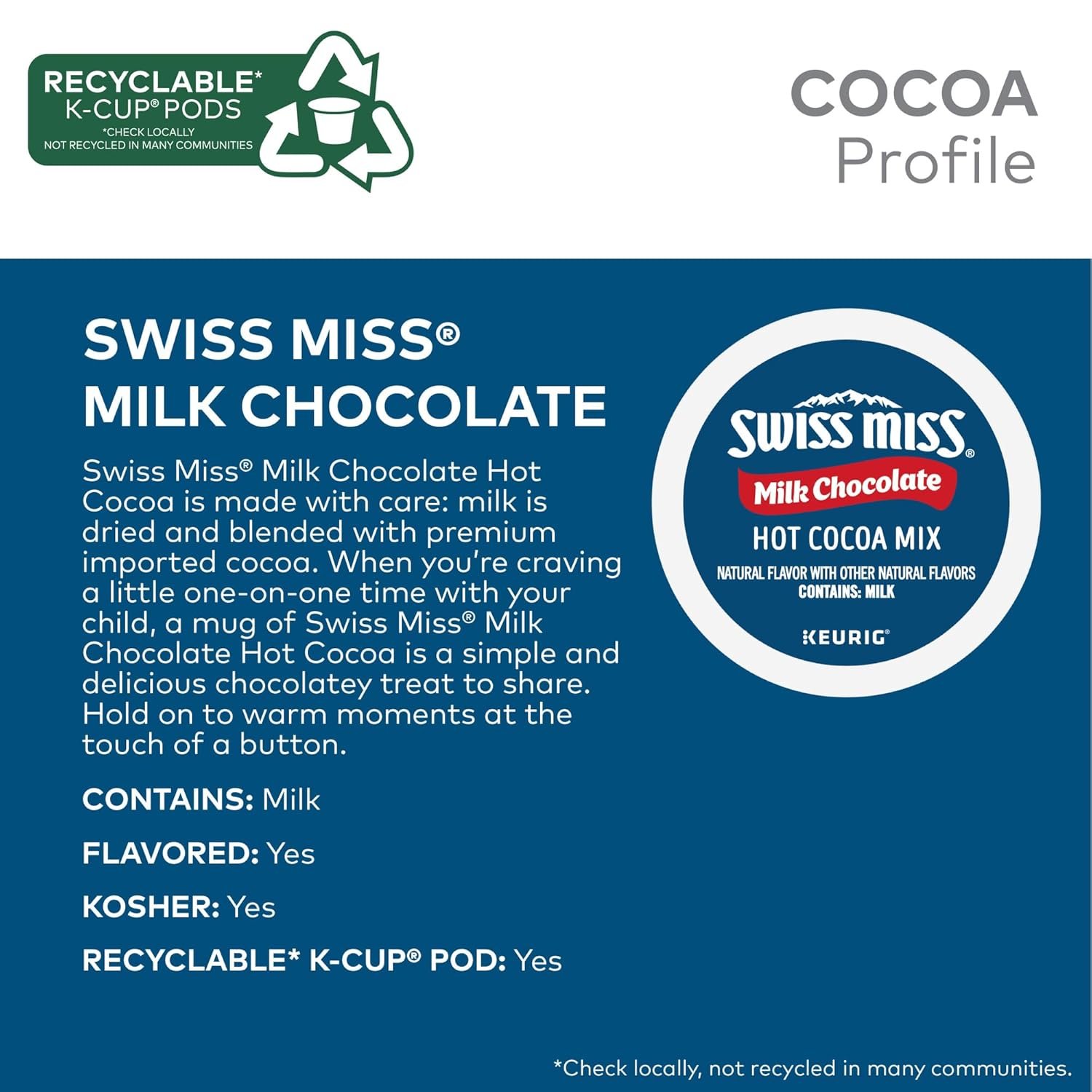 Swiss Miss Milk Chocolate Hot Cocoa Keurig Single-Serve K Cup Pods, 28 Count - Image 4