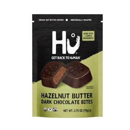 Hu Hazelnut Dark Chocolate Bites 1 Pack | Natural Organic Vegan, Gluten Free, Paleo, Non GMO, Fair Trade Dark Chocolate