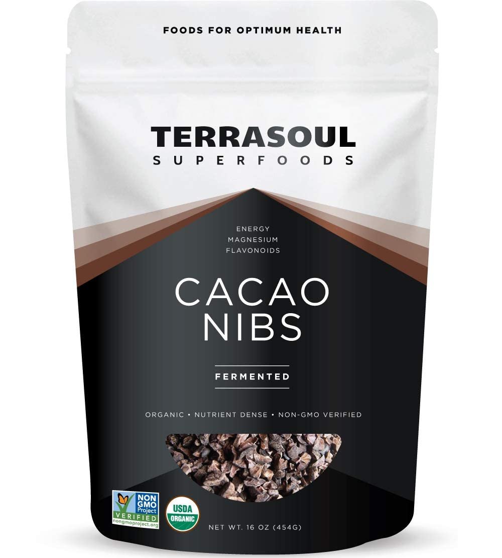 Terrasoul Superfoods Raw Organic Cacao Nibs, 2 Lbs (2 Pack) - Raw | Keto | Vegan