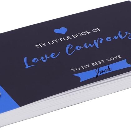Love Coupon Book for Him - Romantic Love Gifts for Husband Boyfriend, 20 Fun Love Coupons +10 Blank Wild Cards- Couples Gifts for Anniversaries, Birthdays, Valentine's Day & More!