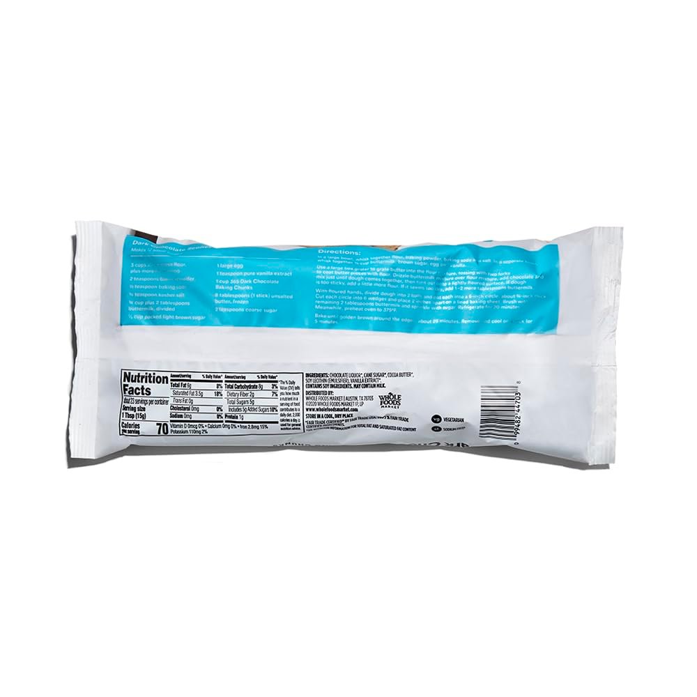 365 by Whole Foods Market, Dark Chocolate Baking Chunks, 12 Ounce - Image 2