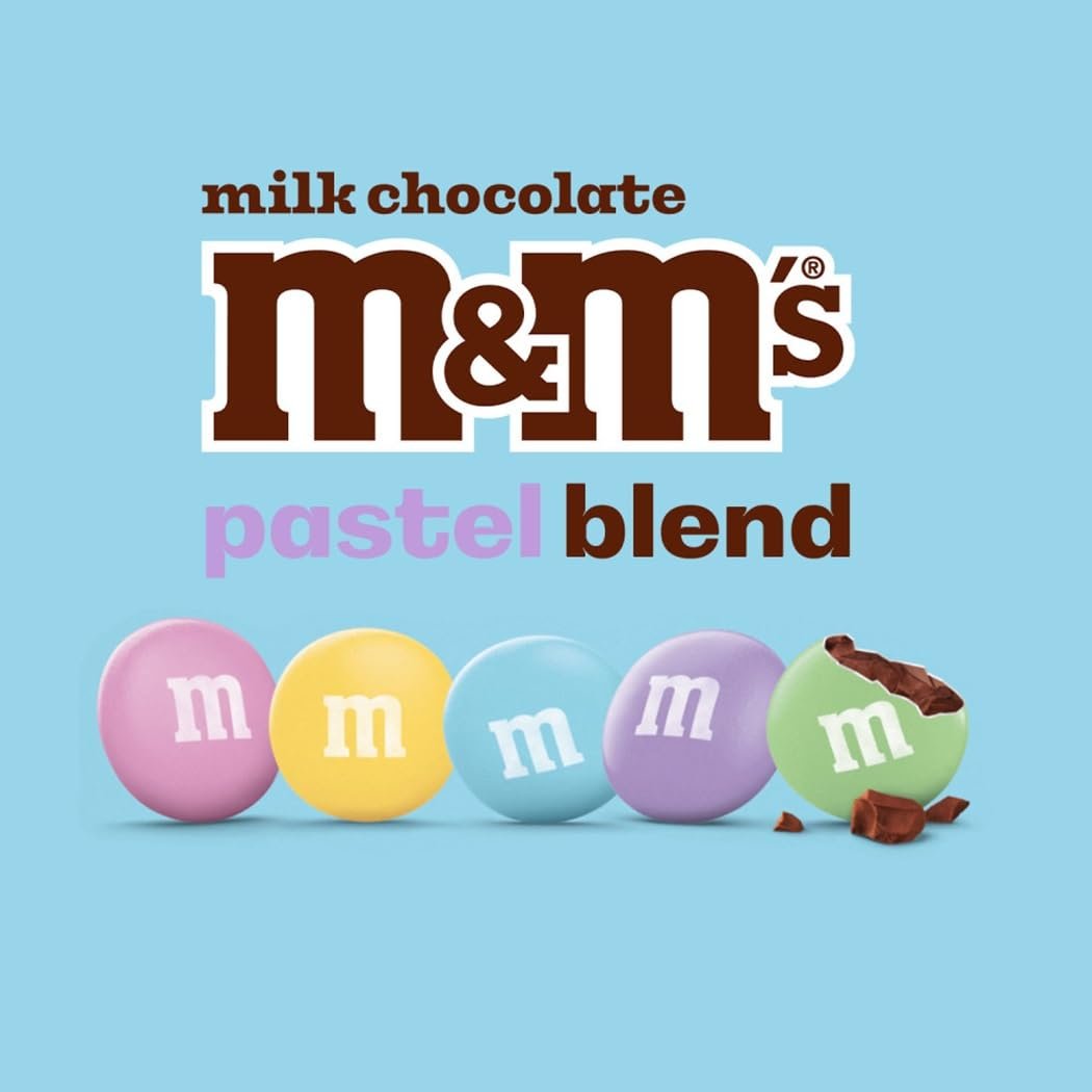 M&M'S Milk Chocolate Easter Candy, Pastel Blend, Chocolate Easter Basket Stuffers, Fill Eggs, 38 Ounce Bag - Image 5