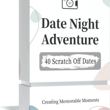 40 Fun Date Night Scratch Off Card Game Ideas, Couples Gifts for Wedding Anniversaries, Bridal Shower, Engagement, Romantic Valentines Day Gifts for Him, Her, Men, Boyfriend, Girlfriend, Husband, Wife