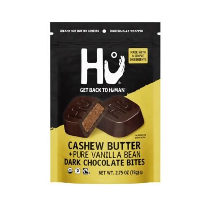 Hu Cashew Butter Dark Chocolate Bites | 1 Pack | Natural Organic Vegan, Gluten Free, Paleo, Non GMO, Fair Trade Dark Chocolate