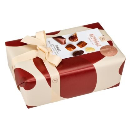 Neuhaus Belgian Chocolate Gift Box, 1/2 lb Ballotin – 18 Assorted Milk, Dark & White Chocolate Pralines – Romantic Gourmet Gift