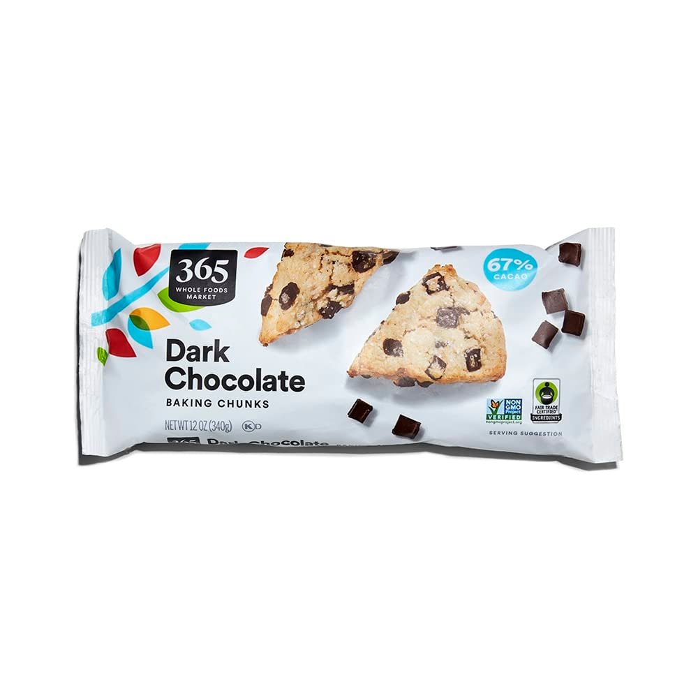 365 by Whole Foods Market, Dark Chocolate Baking Chunks, 12 Ounce