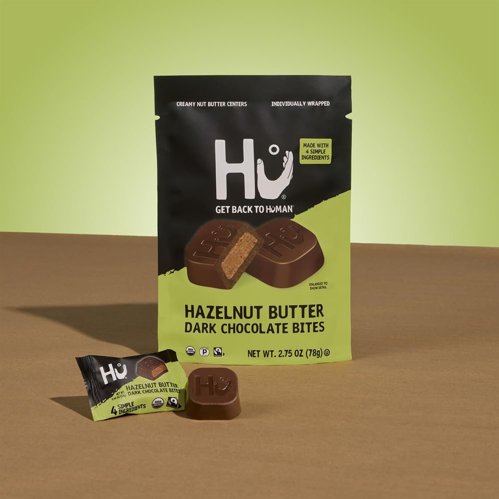 Hu Hazelnut Dark Chocolate Bites 1 Pack | Natural Organic Vegan, Gluten Free, Paleo, Non GMO, Fair Trade Dark Chocolate - Image 8