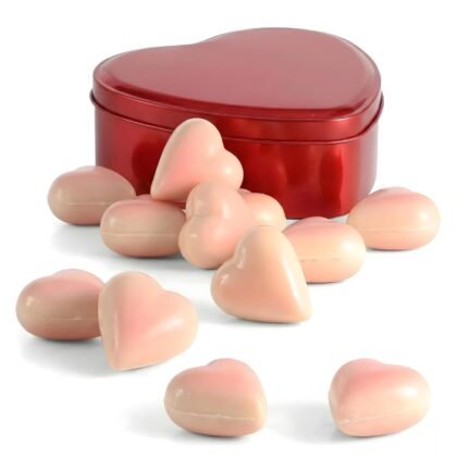 Andy Anand Ruby Chocolate Heart Truffles / Pralines Gluten Free 18 Pc (5.8 oz) Gourmet Metal Box, 60% Cacao. Nut Free, Silky & Rich Indulgence for White Chocolate Lovers. Perfect for Gift to Express Your Love