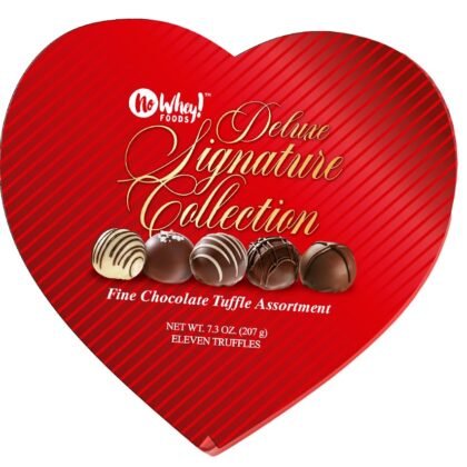 Chocolate Truffle Heart Box (11 Pieces) – Valentine’s Day – Vegan, Allergy-Friendly, Kosher – Dairy Free, Peanut Free, Tree Nut Free, Egg Free, Soy Free, Gluten Free, Sesame Free – No Artificial Colors or Flavors – Top 9 Allergen Free – No Whey! Foods
