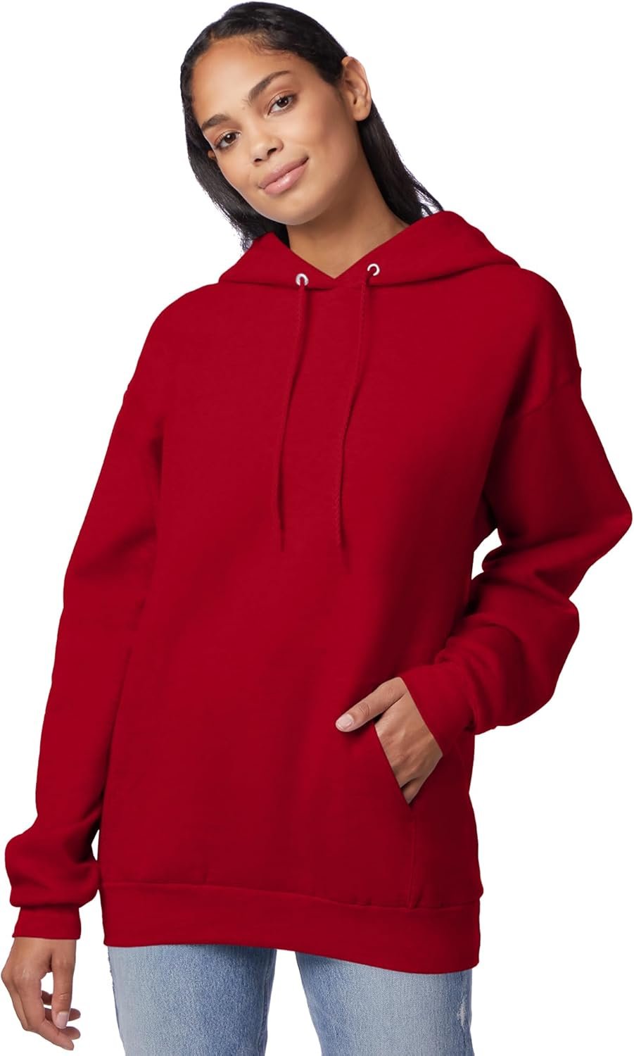 Hanes Men's EcoSmart Hoodie, Midweight Fleece, Pullover Hooded Sweatshirt - Image 4