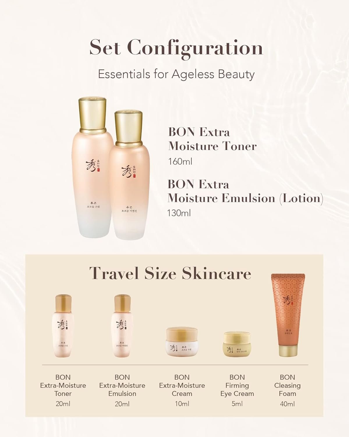 Sooryehan Bon Extra Moisture Korean Skin Care Gift Set (13.01 Fl Oz) - Luxury Premium High-end by LG Beauty. Hydrating Toner, Emulsion Lotion, Cleansing Foam, Eye Cream. - Image 6