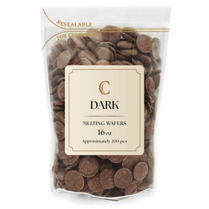 Merckens Chocolate Melting Wafers Bulk Bag Perfect For Dipping, Deserts, Baking And More (1 Pound, Dark)