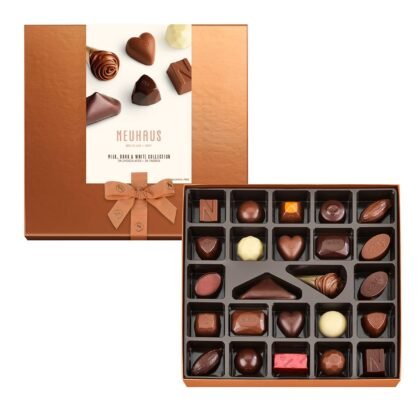 Neuhaus Belgian Chocolate Classic Discovery Collection – 24 Timeless Neuhaus Pieces Assorted Milk, White & Dark Chocolate Pralines – Gourmet Chocolate Gift
