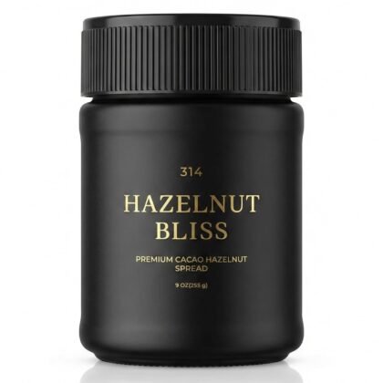 314 Hazelnut Bliss Premium Cacao Hazelnut Spread, 80% Roasted Hazelnuts, Sweetened with Dates, 3 Ingredients, No Palm Oil, 9 oz (255g)