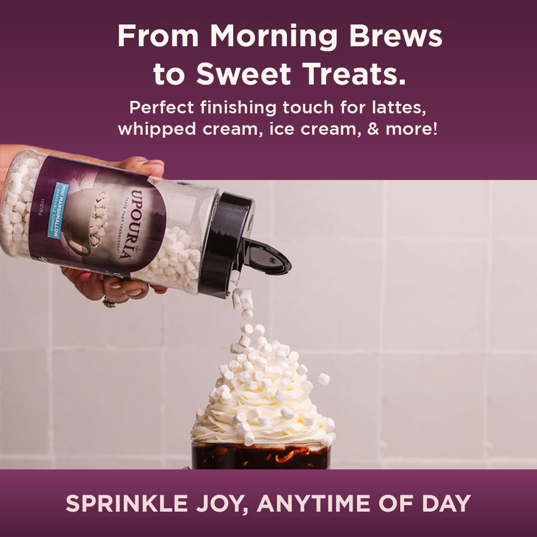 Upouria Mini Marshmallow Beverage and Dessert Topper, Rich Flavor Enhancer for Coffee, Hot Chocolate, Ice Cream, 2.5oz - Image 5