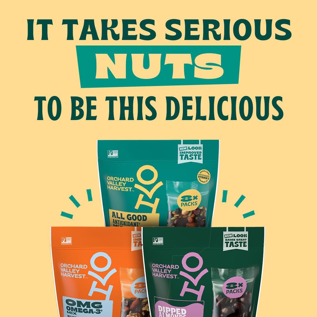 Orchard Valley Harvest Dark Chocolate Dipped Whole California Almonds 5 oz (Pack of 1), Gluten Free, Non-GMO, Stand Up Bag, No Artificial Colors, Flavors or Preservatives, On-The-Go Snack For The Whole Family - Image 8