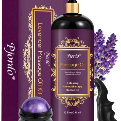 Aromatherapy Lavender Massage Oil, Massage Oil for Massage Therapy, Calming, Soothing, Relaxing, Spa Gifts for Him Her, 10 Fl Oz, Valentines Day Gifts for Women Men