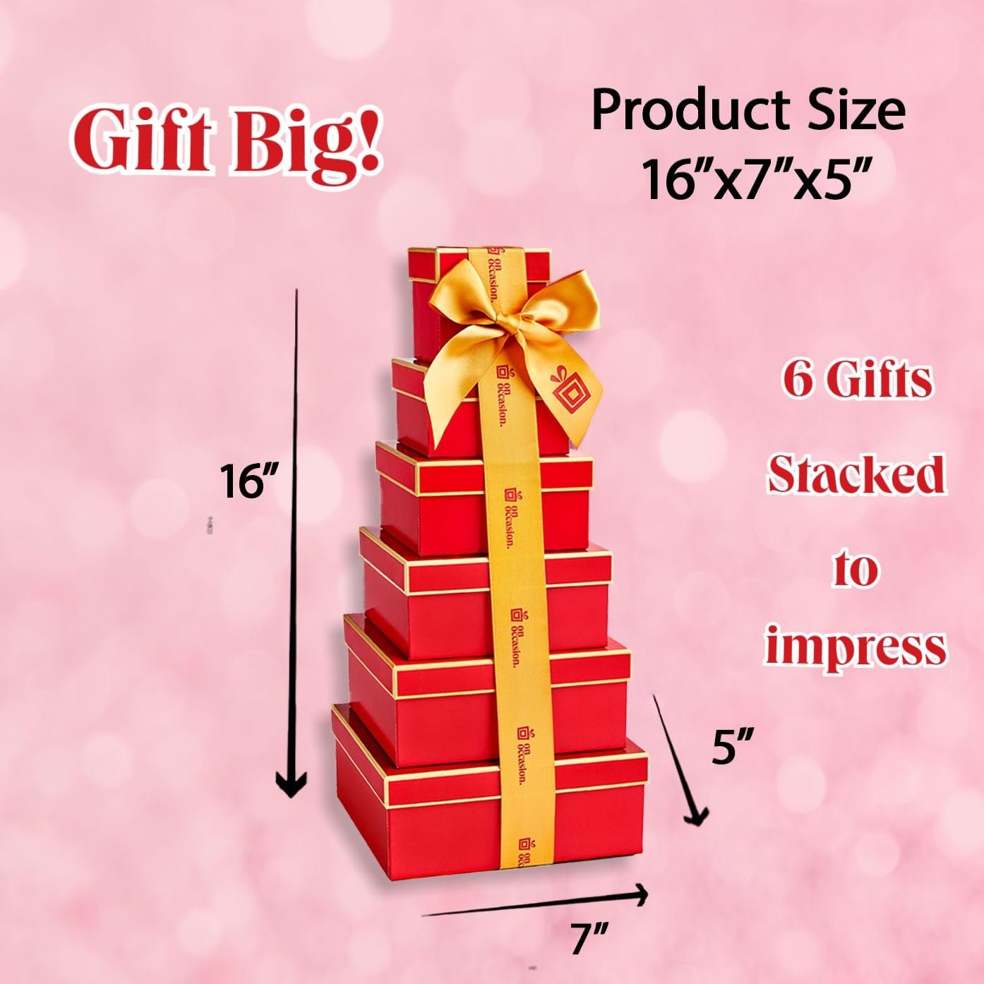 On Occasion Grand Gift Tower – 6-Tier Festive Deluxe Tower Gourmet Chocolate, Nuts & Candy Gift Basket– Heartwarming Gift for Birthday, Corporate, Family and Friends - Image 3