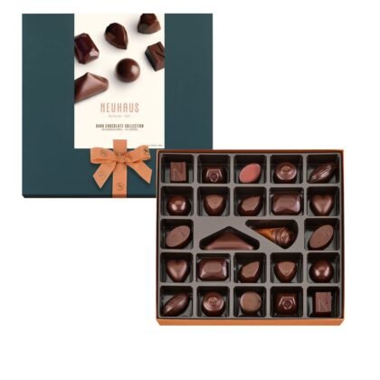 Neuhaus Belgian Chocolate Classic Discovery Collection All Dark Chocolates – 24 Timeless Neuhaus Intense Dark Coated Chocolate Pralines – Gourmet Chocolate Gift