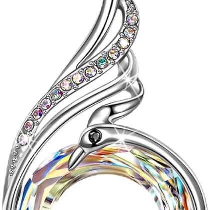 Kate Lynn "Rise From the Ashes Phoenix Necklace Made with Crystals from Austria, 18"+2" Necklace, Packaged with Jewelry Box, Birthday Gift for Women, Symbol of Luck and Renewal