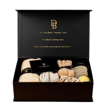 Wellness Box 12pc Self Care Spa Gift Basket for Women - Loving Gift Basket for Mothers Day, Birthday, Best Friend set, Womens Beauty Kit. Luxury Gifts with Scented Candle, Jade Roller, Bath Bomb.