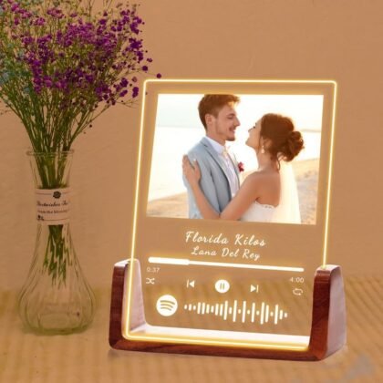 Custom Spotify Plaque - Acrylic Song Plaque with Picture - Personalized Photo Plaque for Boyfriend Girlfriend Couple - Customized Gifts for MOM/DAD (5 Size: 6"-16")