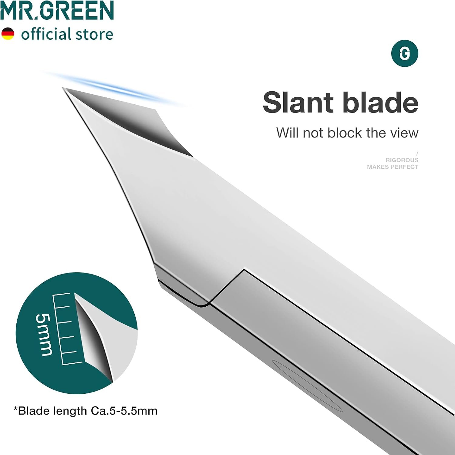 MR.GREEN Cuticle Nippers Nail Manicure Scissors Cuticle Clippers Trimmer Dead Skin Remover Stainless Steel Cutters Beauty Tool With Pusher (Mr-1028) - Image 4