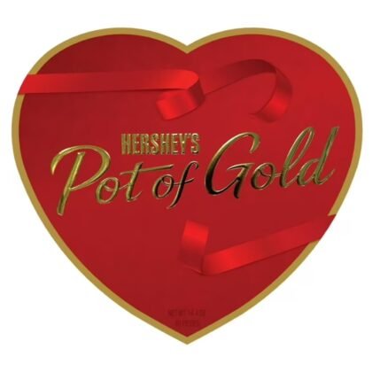 Elmer Chocolate Hershey Pot of Gold 14.4 Oz Heart - Assorted Milk and Dark Chocolates - Delicious Classics That Everyone Loves - Great for Sharing