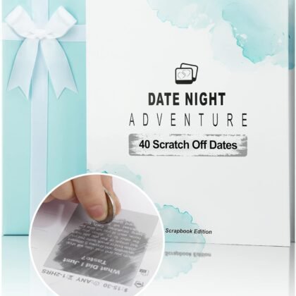 Date Night Adventure Book for Couples - Scratch Off Challenge and Date Ideas Games Gifts for Boyfriend, Him, Her, Romantic Couples Gifts for Newlywed Wedding Anniversaries
